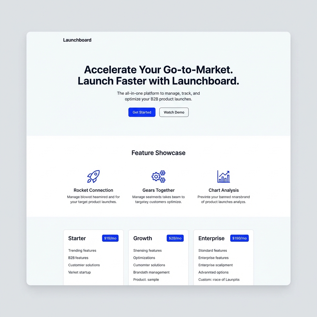 Launchboard - Startup landing page